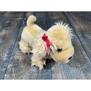 Golden Cocker Spaniel Puppy Dog 10" Plush Pink Bow Pucci Pups Battat! Stuffed!
